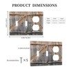 Old Country Western Cabin Barndoor 3-Gang 2-Toggle 1-Duplex Device Combination