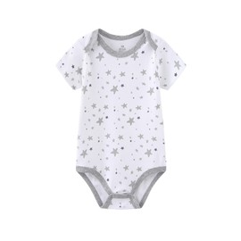 MAMIMAKA Baby Bodysuits Baby Clothes Short Sleeve One-Piece Cotton Bodysuit for Baby Boys and Girls 3-6 Months