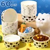 Mifoci 60 Pcs Disposable Pet Bowls Bulk 12 oz 1.5