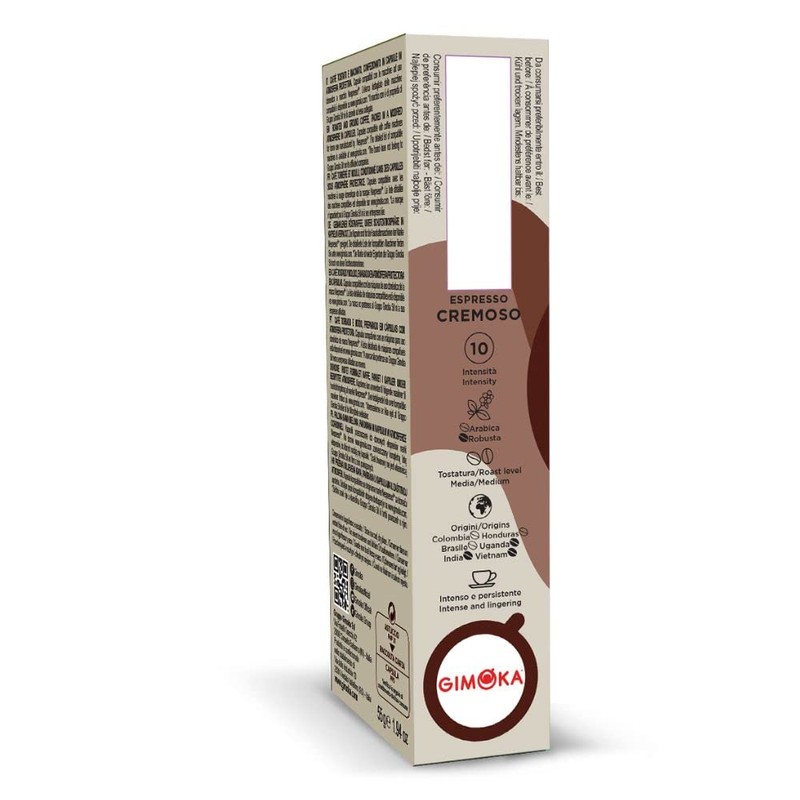 Gimoka - Nespresso Compatible Coffee Capsules - 100 Pods (Cremoso)