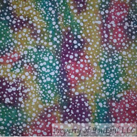 BonEFul FQ Cotton Quilt Rainbow Color Kid Water Bubble Polka Dot Texture Blender