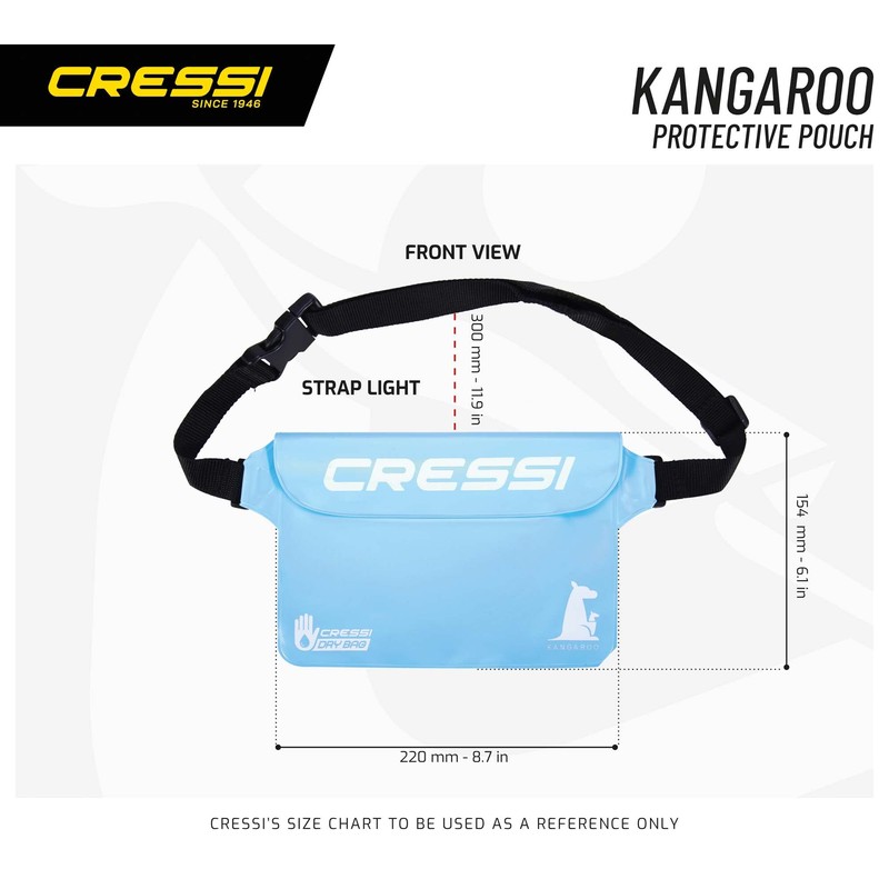 Cressi Unisex Adult Kangaroo Dry Pouch Waterproof Bag, Light Pink,
