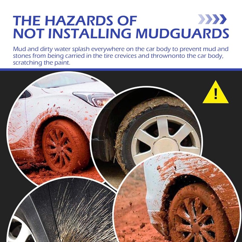 2PCS Car Mud Flaps, Anti-Scratch & Anti-Collision Vehicle Mud Flaps,