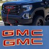 GMC Front & Rear Emblems Flat White Red For 2019-2025