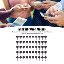 Pack of 50 Mini Vibration Motors DC 3 V 10 x 2.7 mm, Lightweight, Quiet, Durable Micro Vibration Motors for Watches, Mobile Phones and Tablets