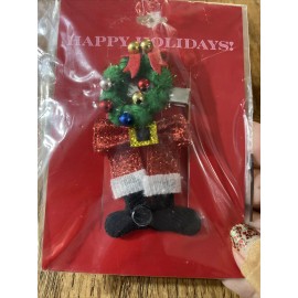 Unbranded Christmas Wreath And Santa Hair Clip