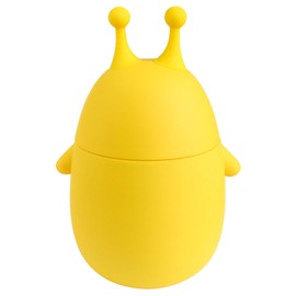 Emartbuy 270 ml Leakproof Chicken Stainless Steel Vacuum Insulated Hot & Cold Flask Water Bottle Food Flask Kids Cute Cool - Yellow Eyes Closed
