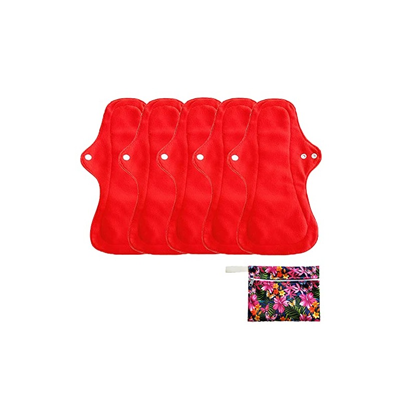 Juego de 6 almohadillas para orejas menstruales reutilizables e impermeables,