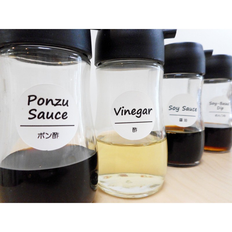 LALABEL Seasoning Labels, Cafe Style Design, Basic Seasoning, Waterproof, Water