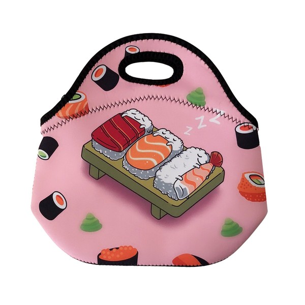 Wrapables Insulated Neoprene Lunch Bag, Sleeping Sushi