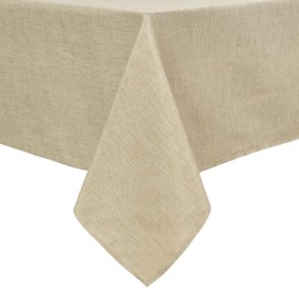 Hiasan Faux Linen Square Tablecloth - Wrinkle Free, Washable Rust-Proof Square Table Cloth for Kitchen Dining Room Holiday Table Cover for Party Dinner, Farmhouse, Beige, 70 X 70 Inch