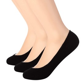 Toes Home No Show Socks Womens, Ultra Low Cut Liners Non Slip Footies for Flats Hidden Invisible Boat Summer 3 Pairs 9-11