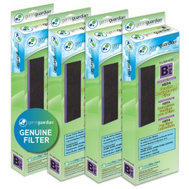 Germ Guardian Filter B Pet Pure HEPA Genuine Replacement Filter, Removes 99.97% of Pollutants for AC4825, AC4820, AC4850, AC4870, CDAP4500, AC4900, AC4300, AP2200, 4- Pack, Black/Purple, FLT4850PT4PK