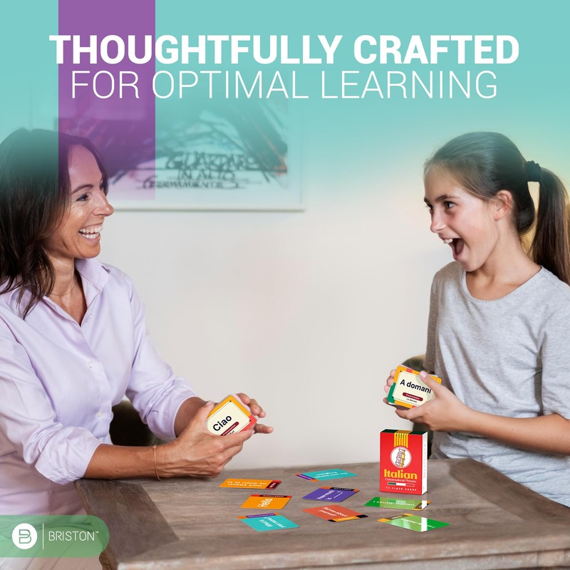 Italian Conversational Phrase Flash Cards - 75 Beginner Sayings for