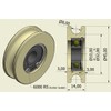 Pack of 4 x Nylon Pulley Wheels with 8 mm