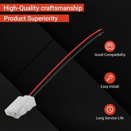 Powkos Alternator Connector DAC072 Compatible with Denso Nippondenso Kubota GM Honda Toyota Mitsubishi Replaces 2-Way Plug Repair Harness