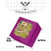 Gcardist Deep Purple Bakery Box with Window 15Pcs 10.2x10.2x6.4cm Deep
