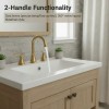 Bathroom Sink Faucet 2 Handle 8 Inch Widespread Deck Mounted