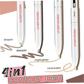 Pen de contorno de cejas 4 en 1 giro duradero que define el medio de lápiz de cejas resaltante.