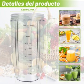 2 Juego de Repuesto de Vasos de Licuadora, Accesorios, Ompatible de 600 W/900 W, Juicer Accessories
