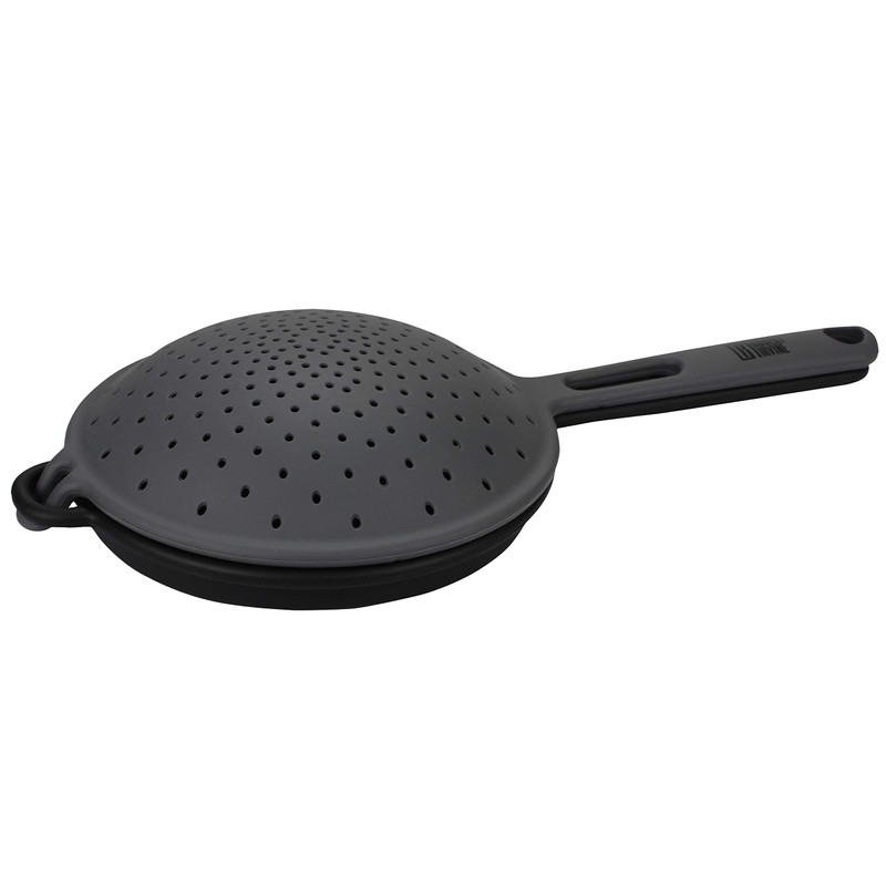 Cambridge Robert Irvine 2-in-1 Collapsible Colander, 0, BLACK
