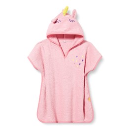 Playshoes Unisex Children's Terry Towelling Poncho Bathrobe Towel, Unicorn