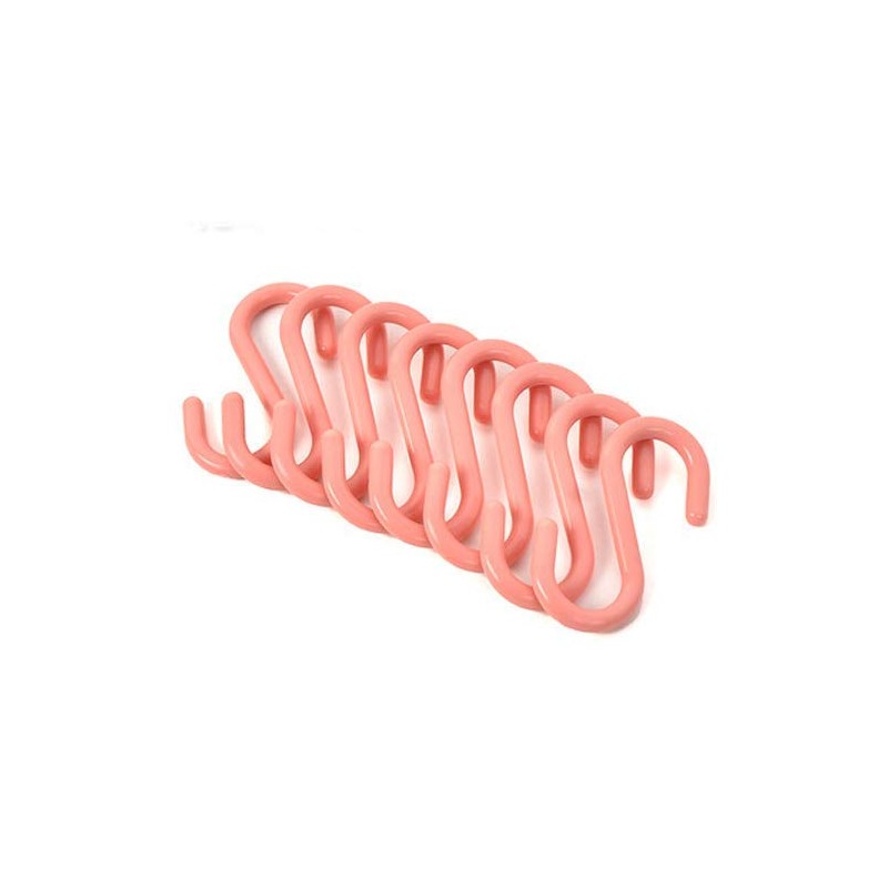 Dusenly 24pcs Colorful Plastic S Shaped Hook Hanger S Hanging