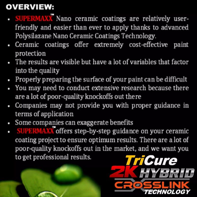 Platinum XTREME NANO 9H CERAMIC CAR COATING "2K HYBRID" TRICURE