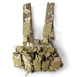 Alpha Label D-3 Type Chest Rig, Lightweight, Compact (MC Multicam), Light Equipment, Survival Game, Vest, Multicam MC MULTICAM