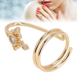 Fashion Nail Ring Accessories for Nail Art with Exquisite Workmanship (3057 Gold)