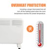 Vilobos Space Heater,1000W Electric Convector Heater with Wheels Freestanding/Wall Mounted,Smart