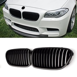 SNA F10 Grille, Front Kidney Grill for 2010-2016 5 Series F10 F11 And F10 M5 (Single Slat Gloss Black Grill, 2-pc Set)