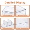 DIBALIYI 2 x Acrylic Drawer Organiser, Transparent Cotton Bud Container,
