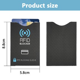 Lrocotanc RFID NFC Blocker Card Protective Case - RFID Blocker Card Case - EC Card Protective Case RFID Blocker - Suitable for Credit Cards, ID Cards and Bank Cards - Protection Against Data Theft,