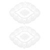 sourcing map 2Pcs Retro Lace Placemats, French Crochet Doilies Oval