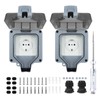 Marscharm Outdoor Socket Waterproof 1 Way 2 Sockets IP66 Switch