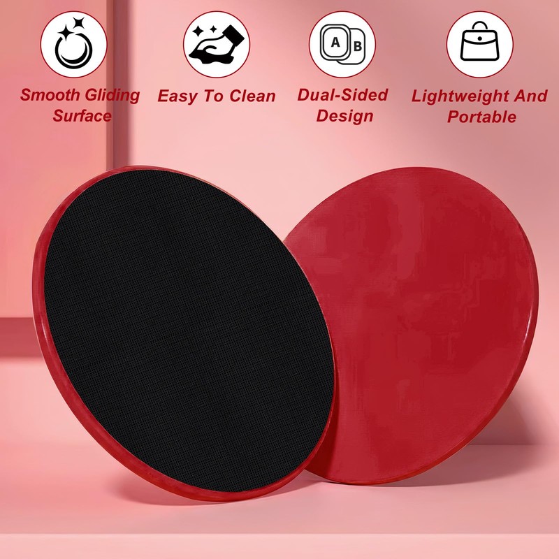 2Pack Gliding Discs, Dual Sided Core Sliders Core Sliding Discs