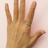 HOLINSE HOLINSE Stackable Rings for Women, Multicolored Connected Ring Set,