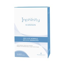 Monacelli Kit Inphinity Feuchtigkeitspflege für normale, trockene und dehydrierte Haut, enthält: Cleansing Cream 250 ml, Haarmaske 200 ml und 1 Packung Essenz