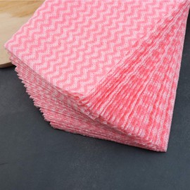 CLEAN LEADER Disposable Handi Wipes Dish cloth Dish Towels Dish Rags Towels Handy Wipes Reusable Cloths,Multi-purpose,Pink 11.8 x 20", 80 Count/Bag, Soft, Durable, Super Absorbents