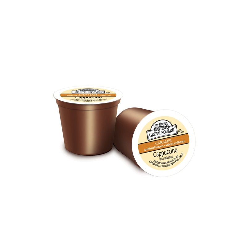 Grove Square Cappuccino, Caramel, 24 Single Serve Cups by Grove