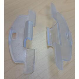 Qty 2pc. Lift Handle for Cordless Honeycomb Cellular Shades. Work with Hunter Douglas Duette, Applause Shade. ALTA, Comfortex, Turnils... (Clear, 3/4" Curved Hook)