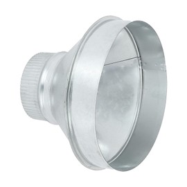 PATIKIL 8 Inch to 4 Inch Duct Reducer, Galvanized Steel Round Air Duct Reducer Crimped Pipe Increaser Adapter Connector Fitting Coupling for HVAC, Ventilation Systems