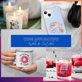 HTVRONT White Permanent Vinyl for Cricut, White Permanent Vinyl Rolls - 12" x 11 FT Adhesive Vinyl Roll for Cricut, Silhouette, Cameo, Signs, Scrapbooking, Craft, Die Cutters (Glossy White)