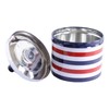 Spinning Ashtray with Lid Push Down Stainless Steel Ash Tray