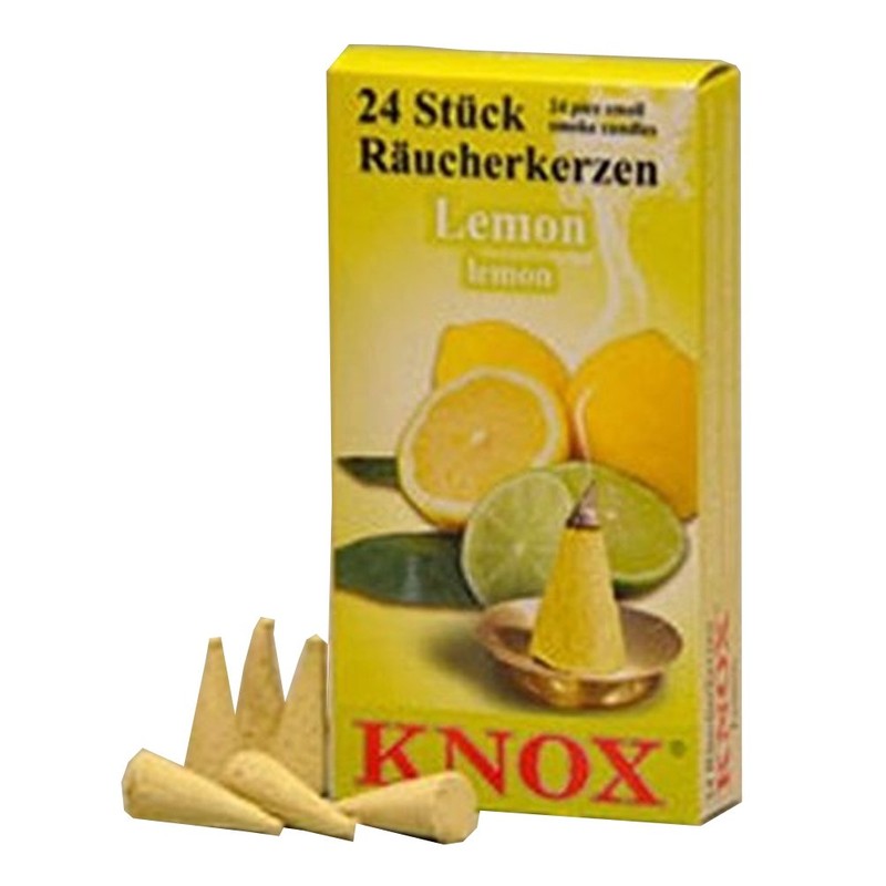 Knox Lemon Scent German Incense Cones Made in Germany for