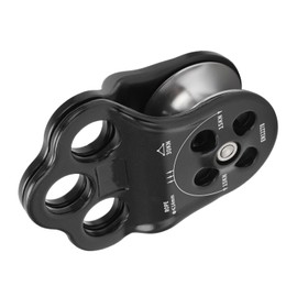 Hitch Climber Pulley, Wide Range of Rope Climber Pulley Strong Oxidation for Hauling for Outdoor for Rigging for Climbing, 30KN Hitch Climber Pulley Rescue Equipment Dual Bearing
