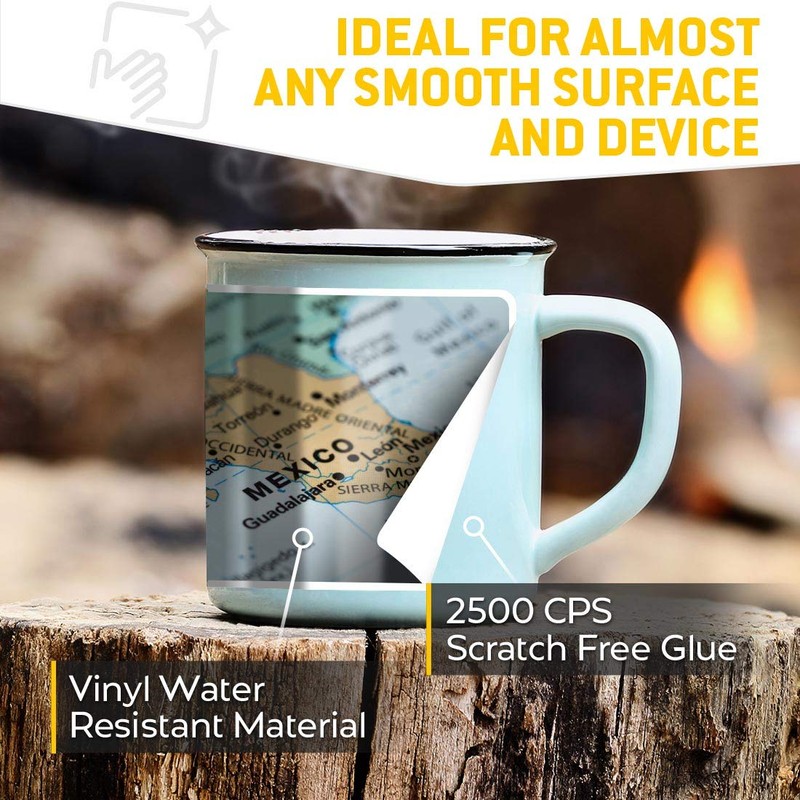 2 x 7.5cm Rectangle Stickers - Mexico Map Travel Explorer