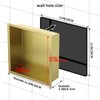 Sanbege 12"×12" Shower Niche Brushed Stainless Steel, Recessed Shower Caddy,
