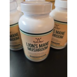 Double Wood Lion’s Mane Caps 500mg – Brain & Immune Support, 120 Count, Exp 5/27